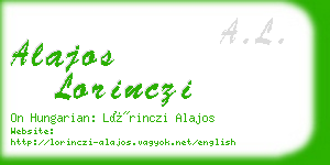 alajos lorinczi business card